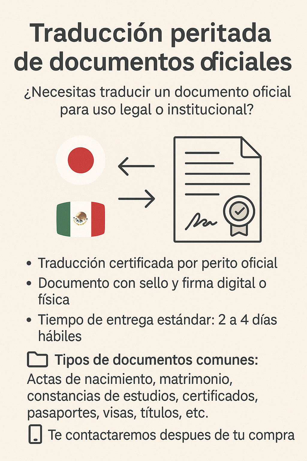 Traducción peritada de documentos oficiales